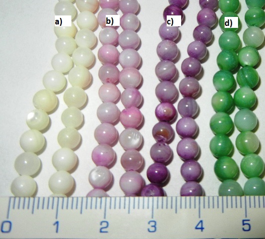 Korálky z perletě ø 5,5 mm šňůra